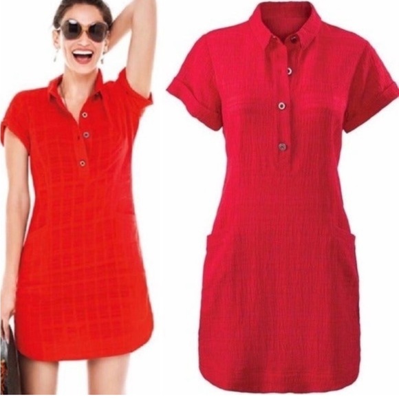 CAbi Dresses & Skirts - Cabi 5117 Hibiscus Cover Up Red Dress